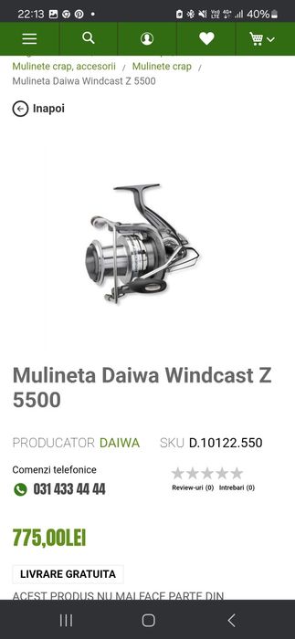 Lansete Sportex. Rodpod/Avertizori FOX. Mulinete DAIWA