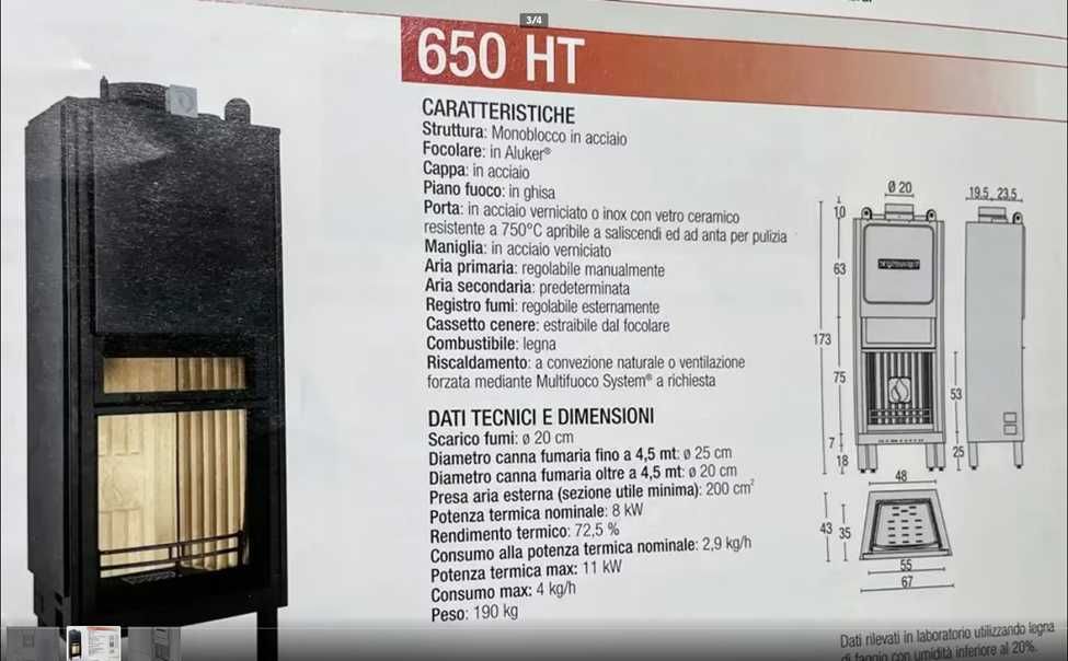ȘEMINEU  PIAZZETTA 11 KW  ventilatie 2 cai cu telecomanda