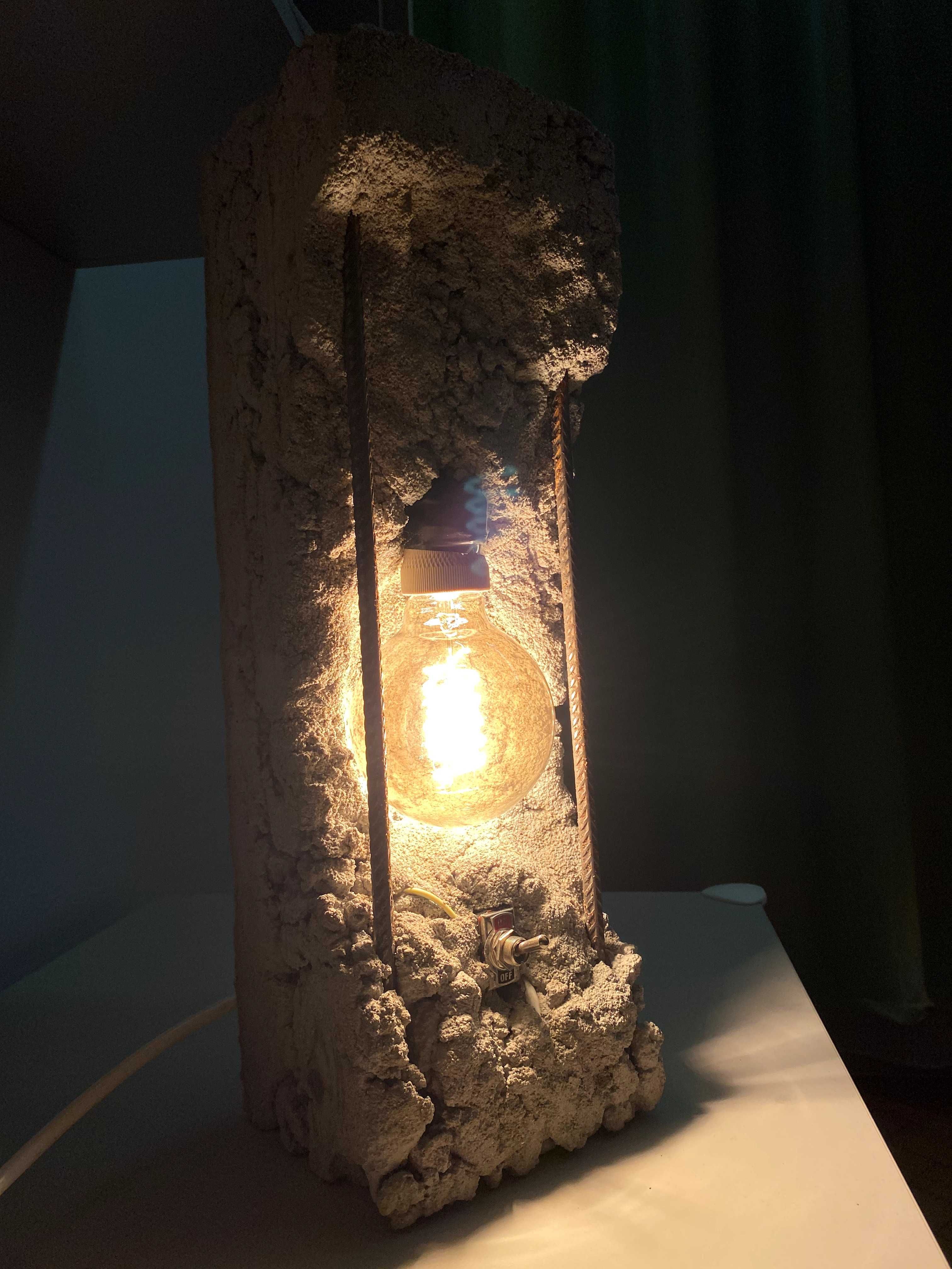 Concrete lamp, night light, lamp
