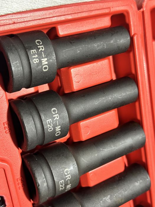 Trusa cu tubulare stelate si Torx de impact 3/4 12 laturi