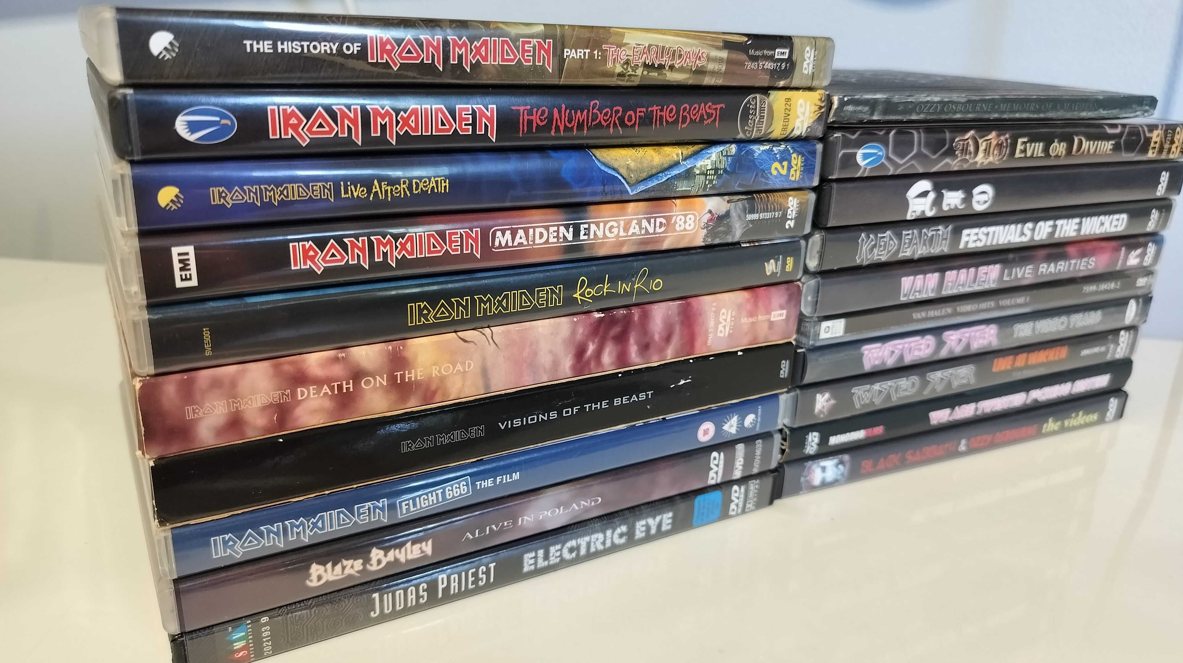 Lot DVD-uri heavy metal Blaze Judas Priest Ozzy Maiden Dio Iced Earth