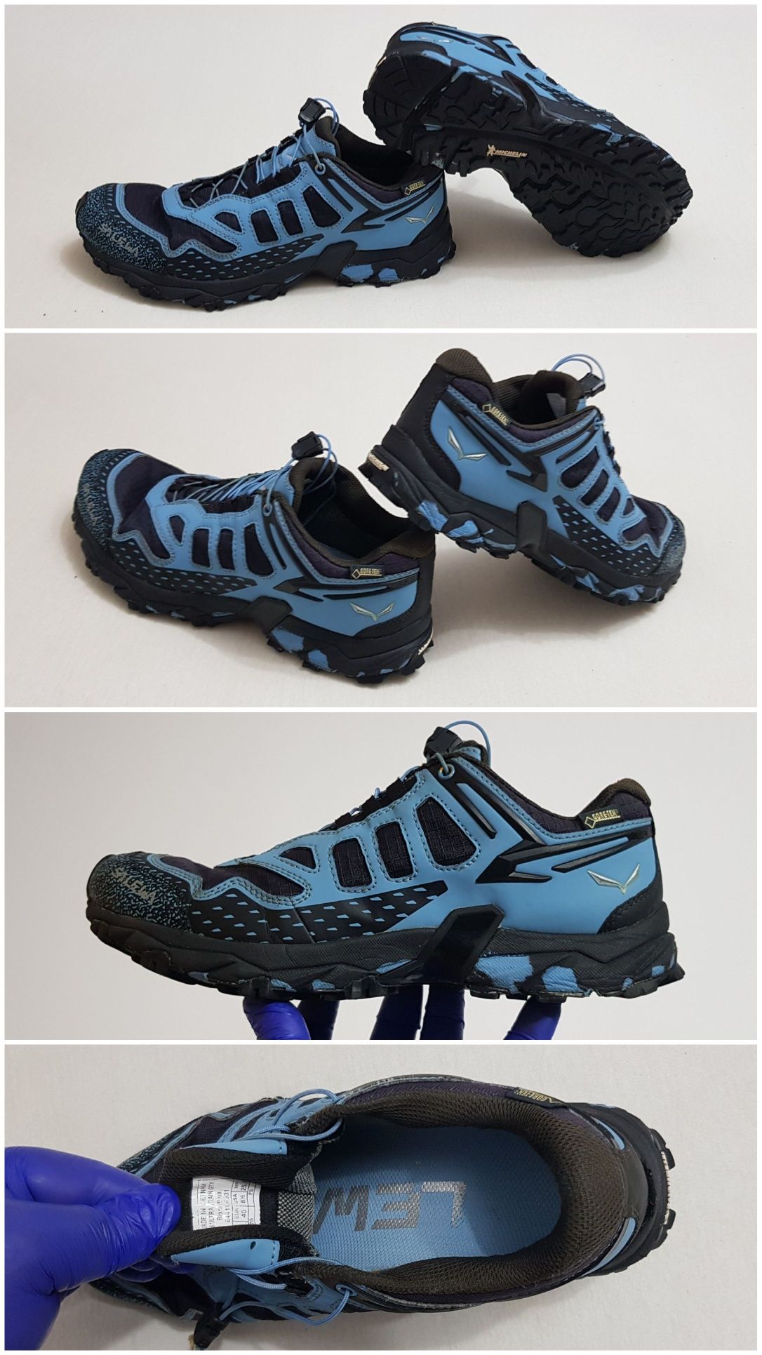 Pantofi munte Salewa Ultra Train Gore-Tex Michelin black blue, Nr. 40