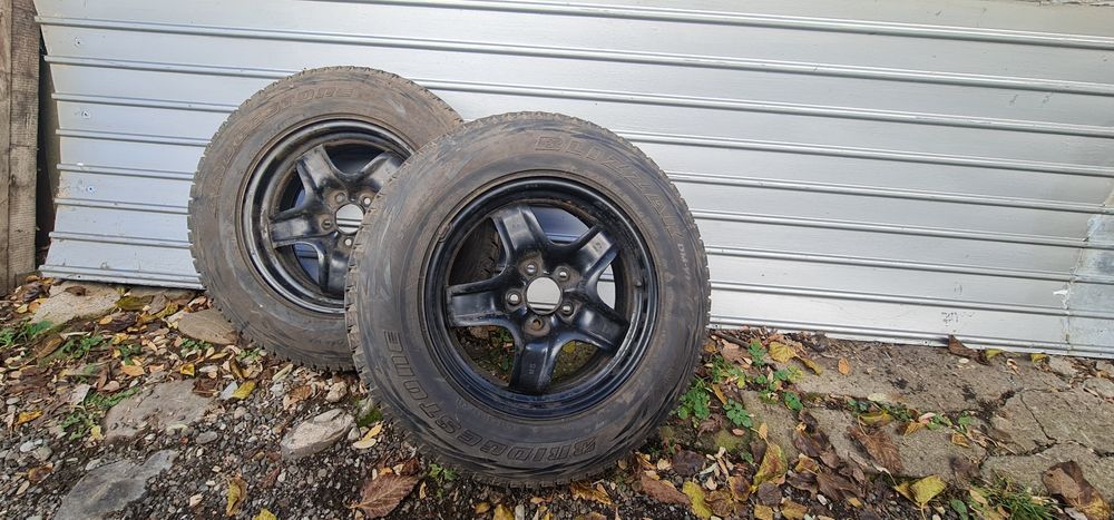 2 jante structurate GM r16, 5x110, cu anvelope iarna  215 70 r16