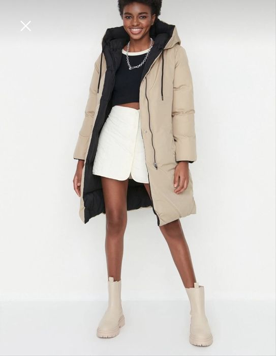 Geci Geaca jachetă neagra groasă iarna cu 2 fețe damă mărimea S-M