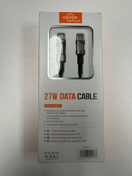 Cablu Tip C - Lightning Fast Charge, cu Afisare putere pentru iPhone