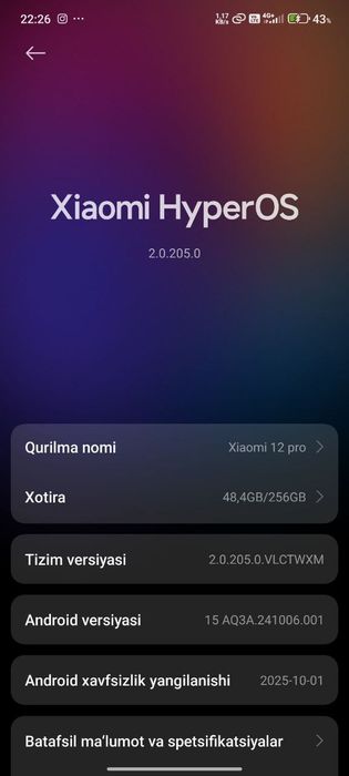 Xiaomi mi 12 sotiladi