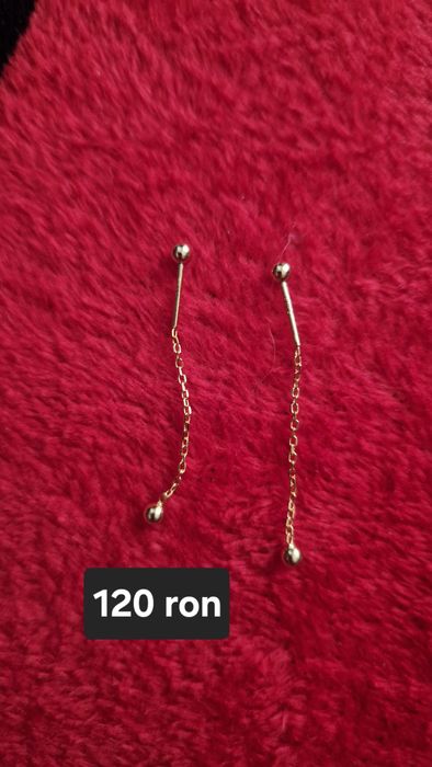 Cercei de argint 925 și cercei de argint suflati cu aur
