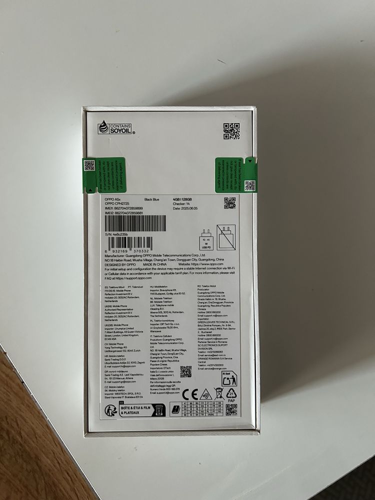 OPPO A5x НОВ С зарядно