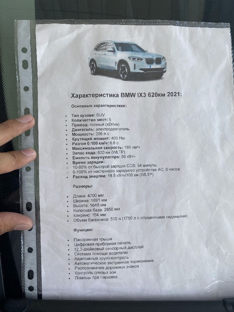 BMW I X3 620 км 2021