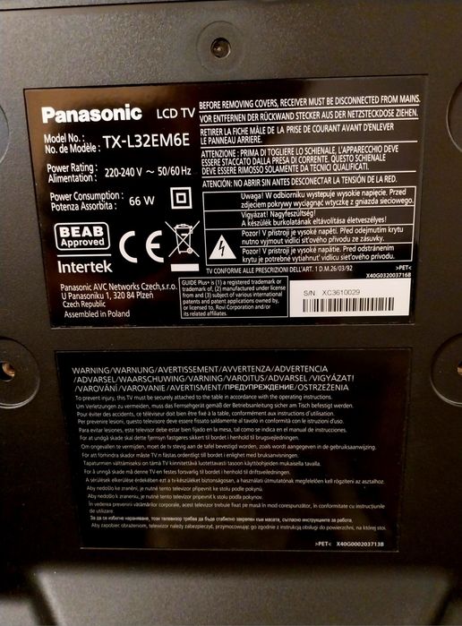 Телевизор Panasonic TX-L32EM6E 32"