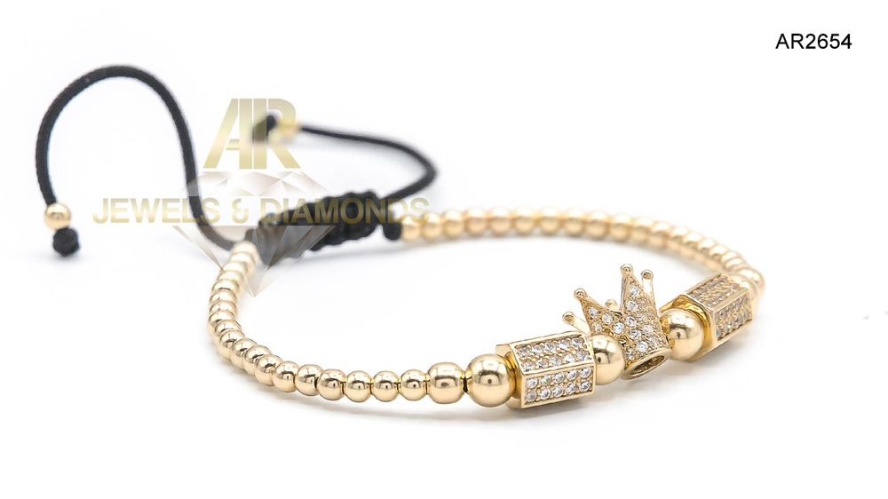 Bratara Aur 14 K model nou unisex ARJEWELS(AR2654) CROWN COLLECTION