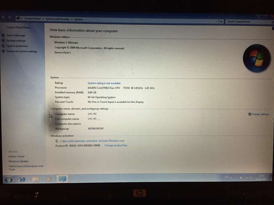 Laptop HP Pavilion dv2700 Artist Edition