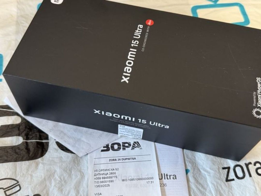 КАТО НОВ 512GB Xiaomi 15 ULTRA Гаранция ЗОРА 2027г. Black