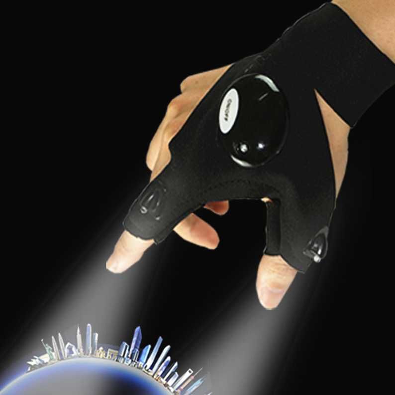 Светещи ръкавици чифт LED светлина ръкавици за рибари ловджии къмпинг