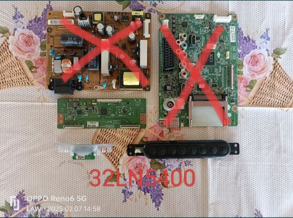 Piese placă sursa t-con tv LG 32-65"