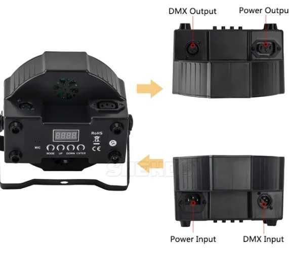 LED Par 7x18W 6 in 1 RGBWA+UV UV300