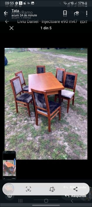 Scaune si mese producător,schimb cu cereale