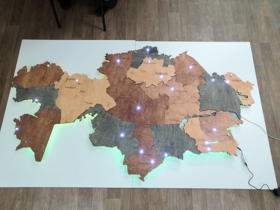 Декоративная карта казахстана.