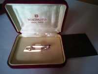 Сребърна щипка за вратовръзка с перла Mikimoto