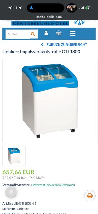 Vand Lada frigorifica inghetata Liebherr GTI1803