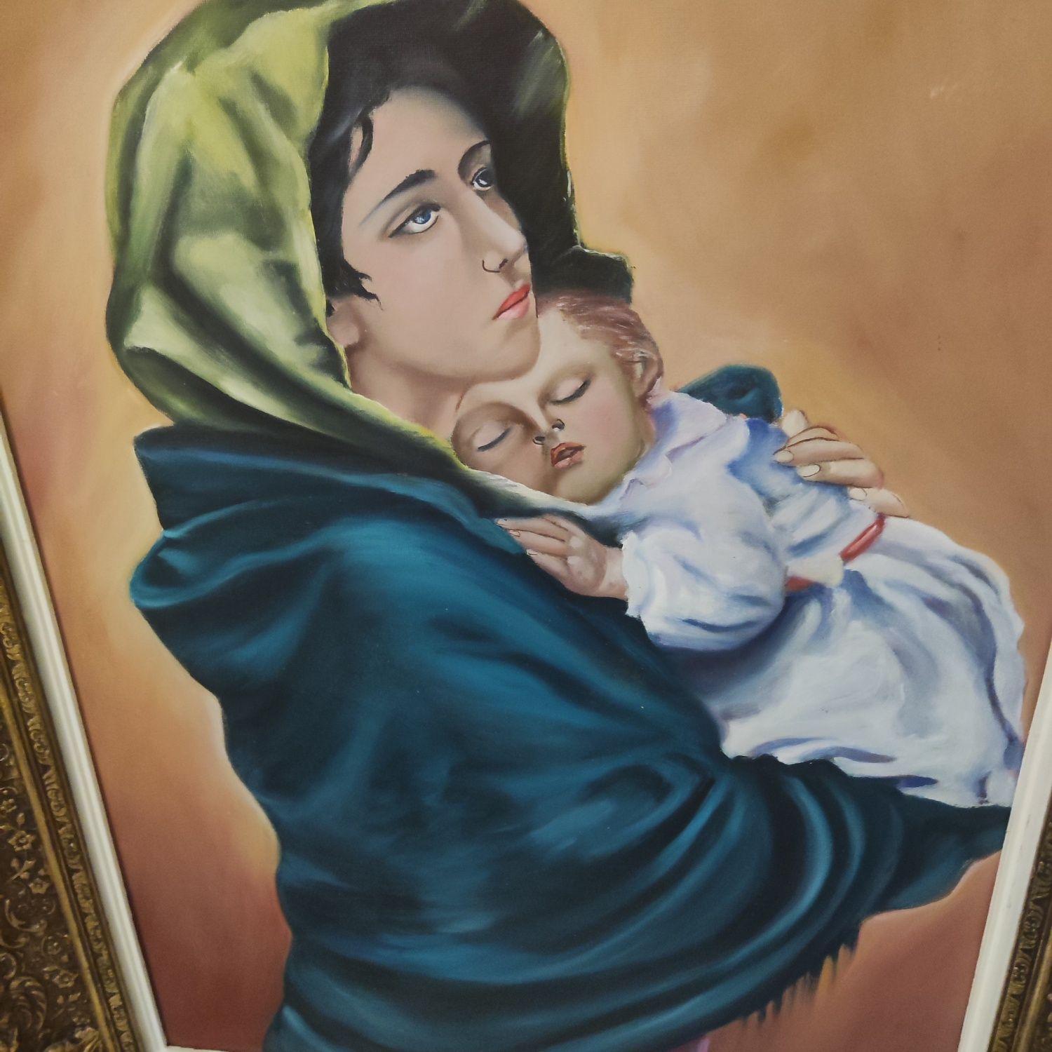 Картина масло върхо платно . Дървена рамка