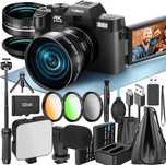 Комплект аксесоари и 4K цифрова камера 48MP 16X 3" с обръщащ се екран