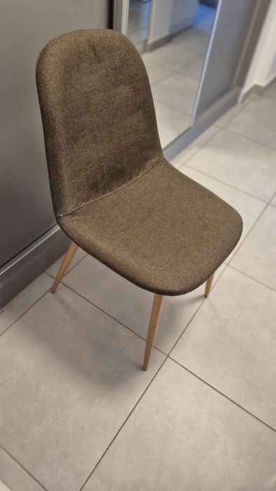 Masa extensibila din MDF si metal Calibry Alb / Stejar San Remo