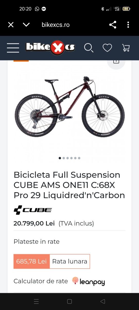 Bicicleta Xc Cube Ams 11