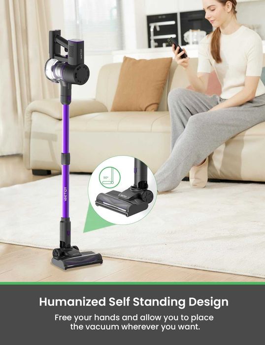 Безжична прахосмукачка Vactidy V8 Pro, тъчдиск дисплей, ANIMAL, Led