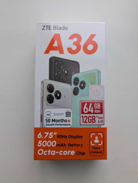 Продам новый запакованный телефон ZTE Blade A 36 64 GB