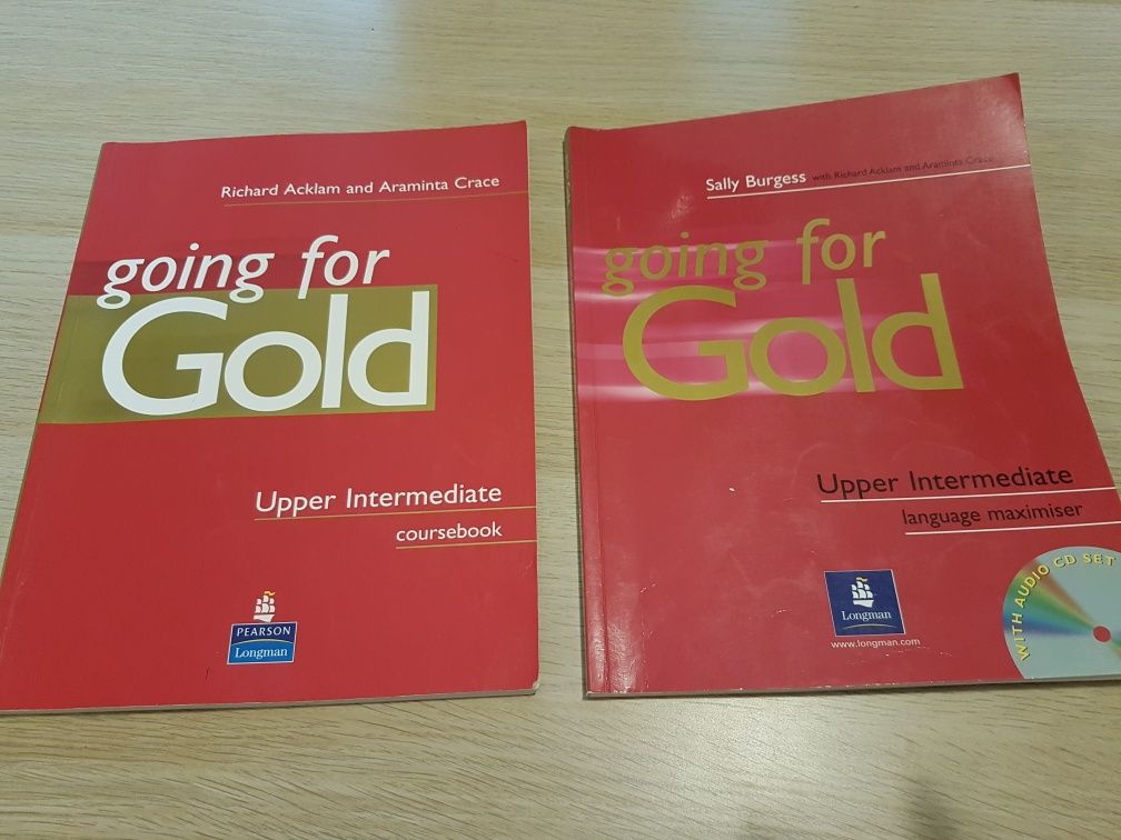 Учебник и уч. тетрадка по английки език - Going for Gold + диск