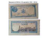 Bancnota de 5000 lei din 1943 BNR