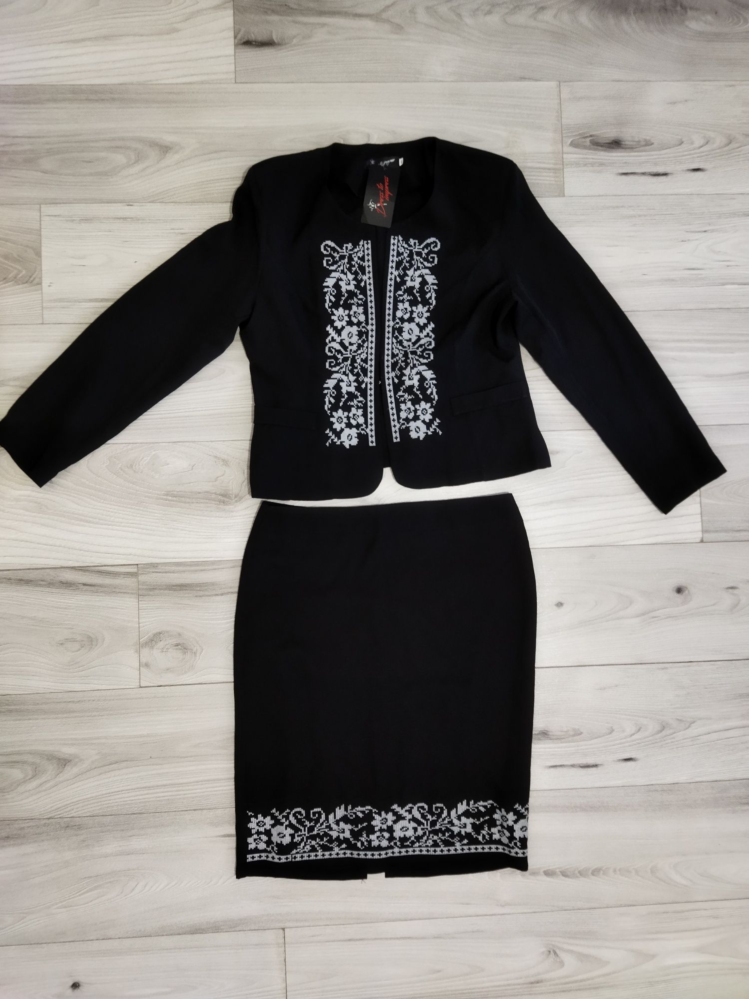 Costum elegant negru Dress To Impress mărimea 42 XL