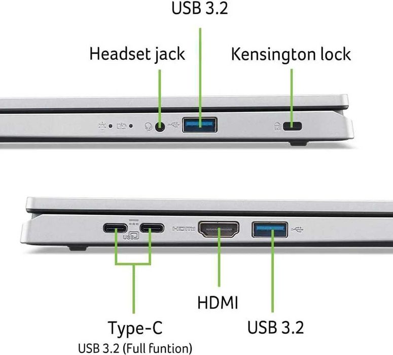 Acer Aspire Go 15 Full HD IPS AMD Ryzen 5-7520U LPDDR5  8GB SSD  512GB