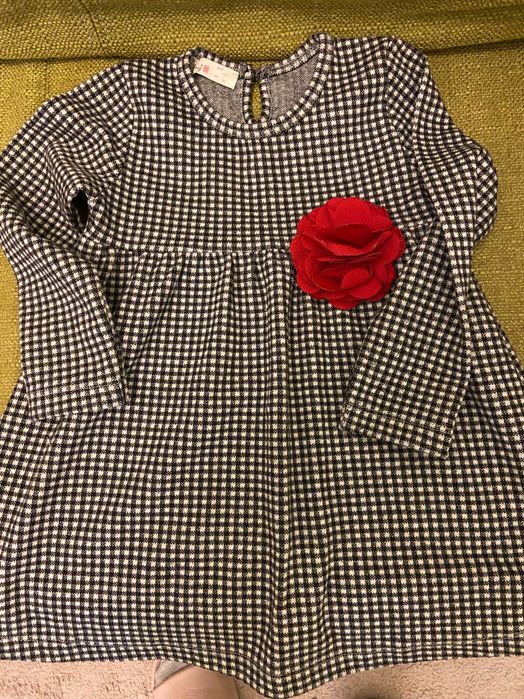 Детска зимна рокля с дълъг ръкав