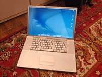 Vând Apple PowerBook G4 17" Baterie 3-4h 120GB Super drive, 512MB Ram