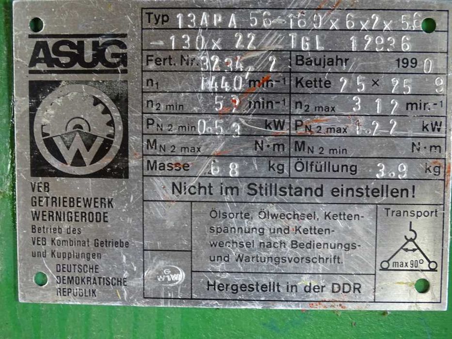 вариаторен редуктор ASUG 13APA 56-160x6x2x5.6-130x2 TGL129362