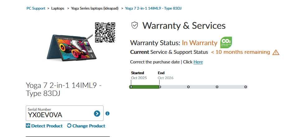 Vand laptop 2 in 1, Lenovo Yoga 7, 14IML9 - GARANTIE