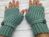 Mănuși fără degete croșetate pentru fete/femei -Mărime universală