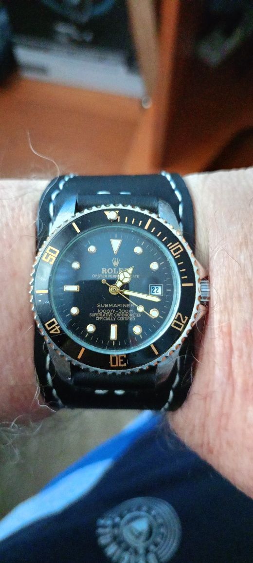 ROLEX automatic  Submariner  ceas de mână bărbătesc curea din piele na