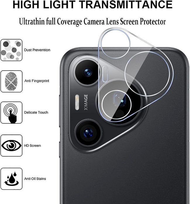 Стъклен протектор за камера за huawei pura 80 | 80 pro | 80 ultra