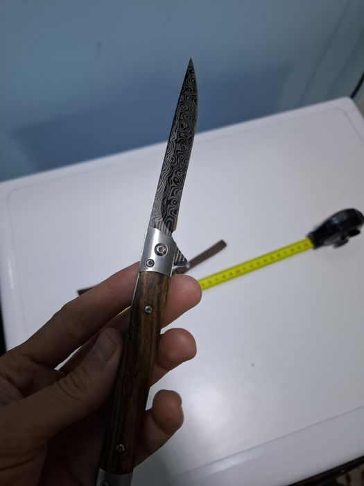 Дамаска шарка Сгъваем нож с калъфче