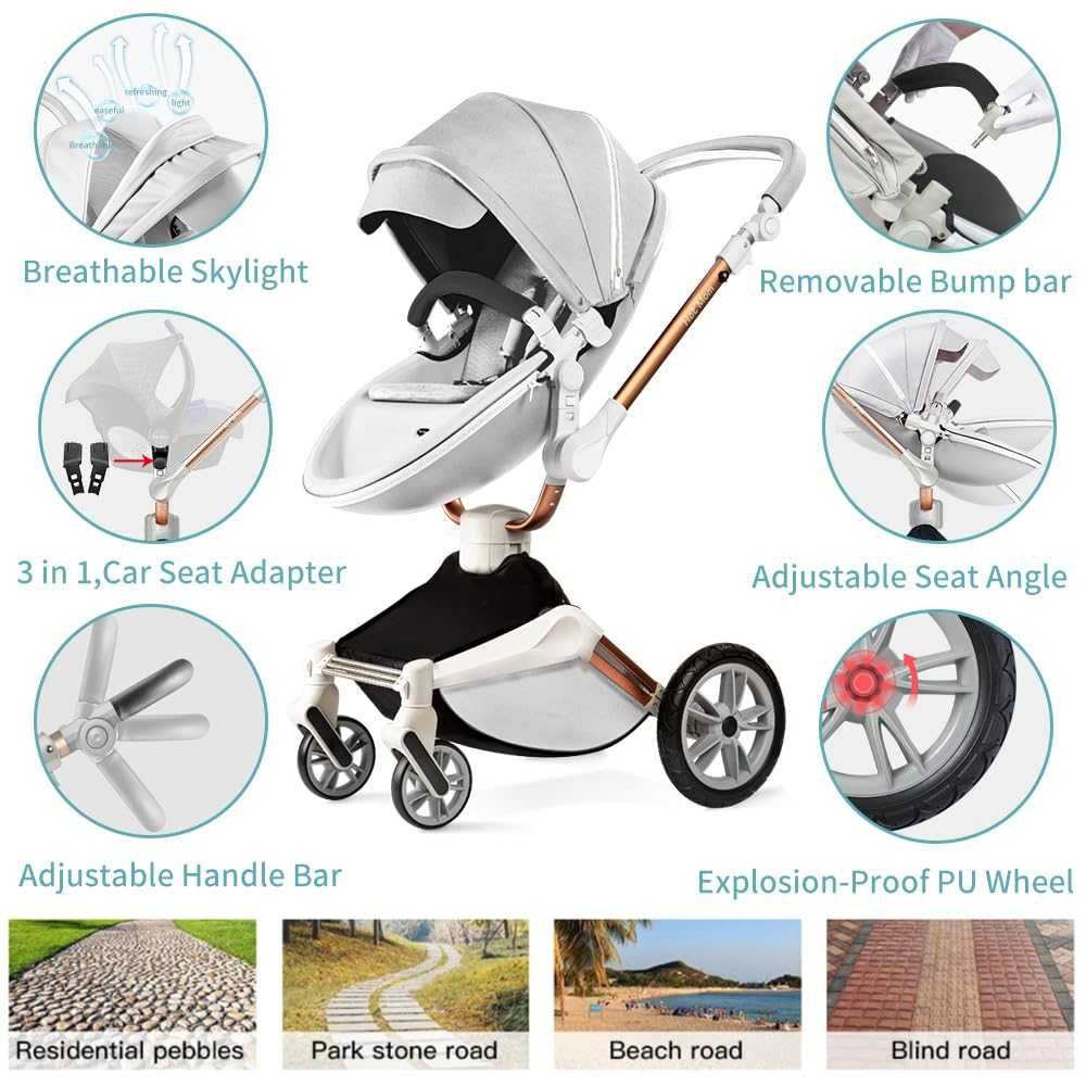 Бебешка количка 3 в 1 Hot Mom Baby Stroller 360
