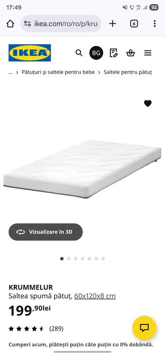 Patut Gulliver, saltea si protectie saltea