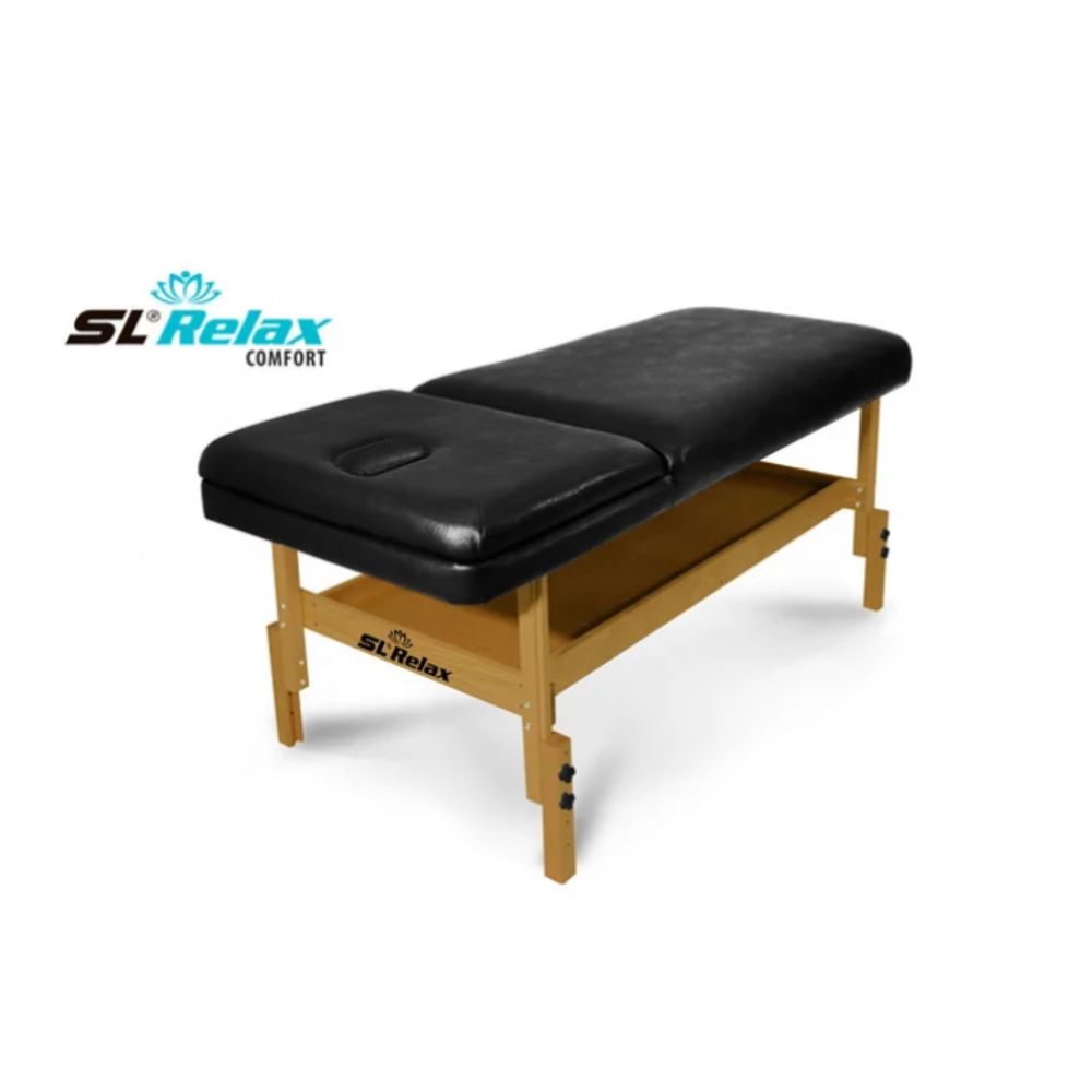Массажный стол стационарный Комфорт SLR-6 (черный)