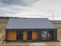 Cabane stil A Frame si case din structura de lemn, dimensiuni in funct