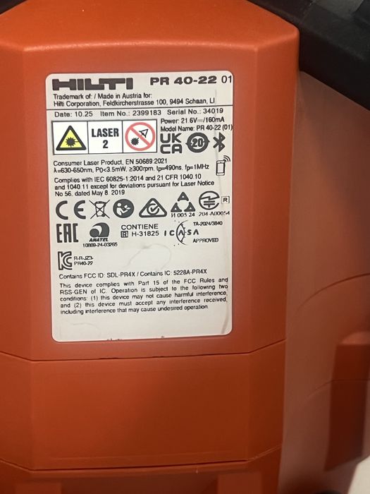 Hilti PR 40-22 nivela laser nuron panta canalizare