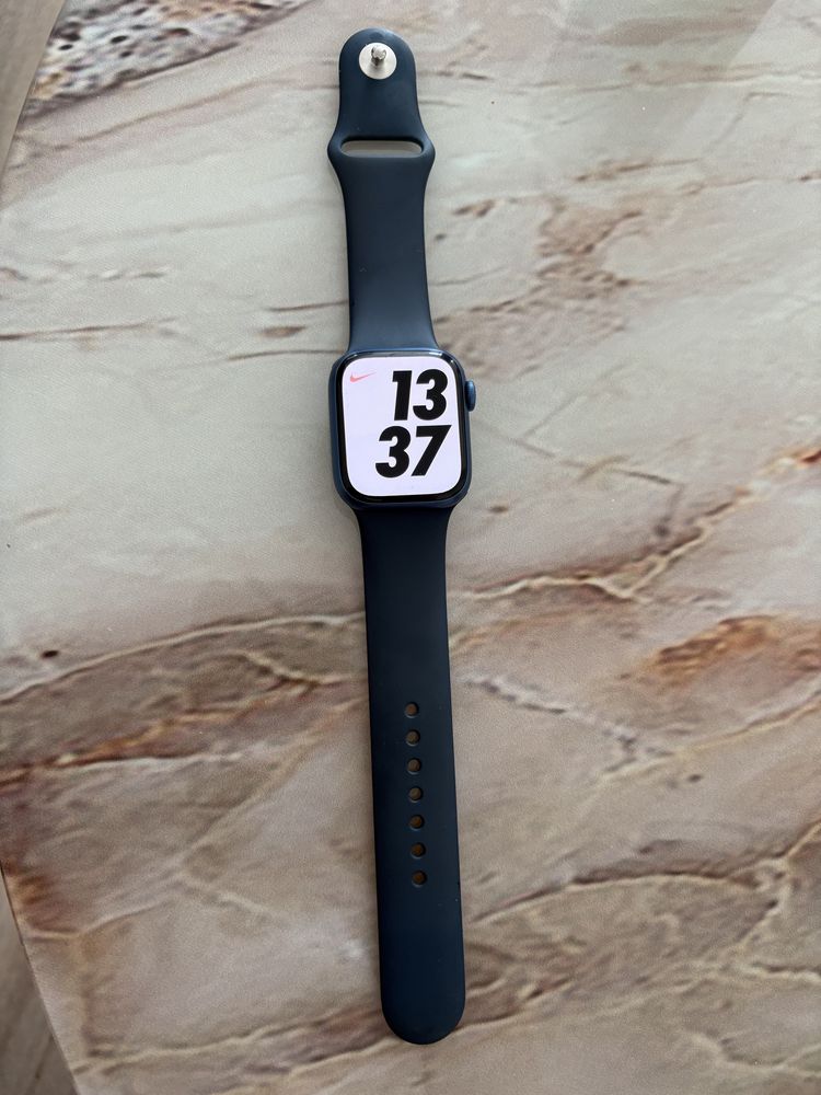 Apple watch series 7 blue Aluminum Case Abyss blue sport Band