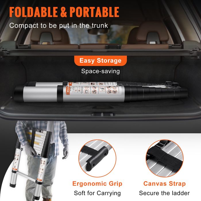 Scara Telescopica Aluminiu 320cm,Repliabila,Capacitate 170kg,ANSI