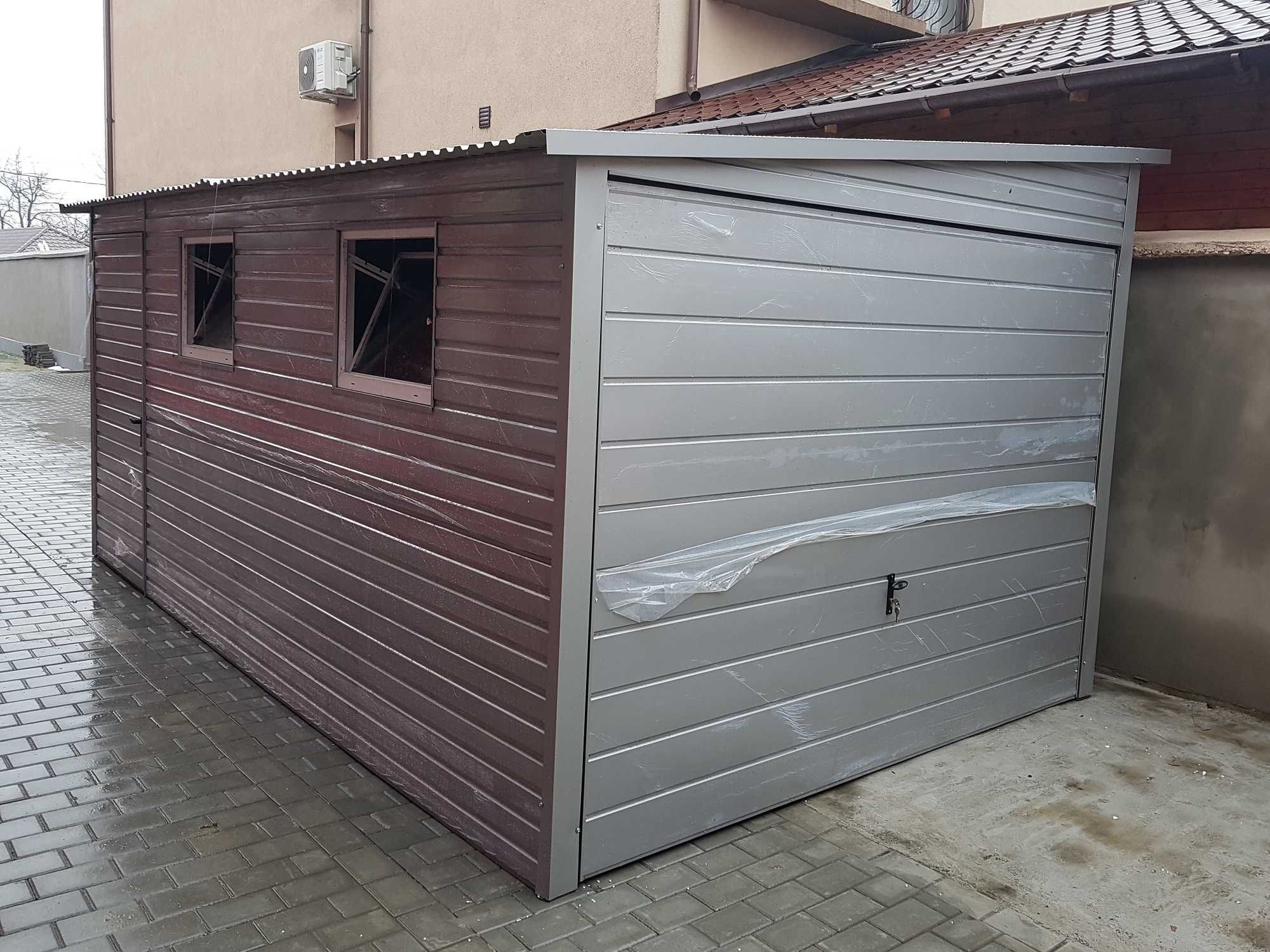 Garaj din tablă 3×5m – argintiu